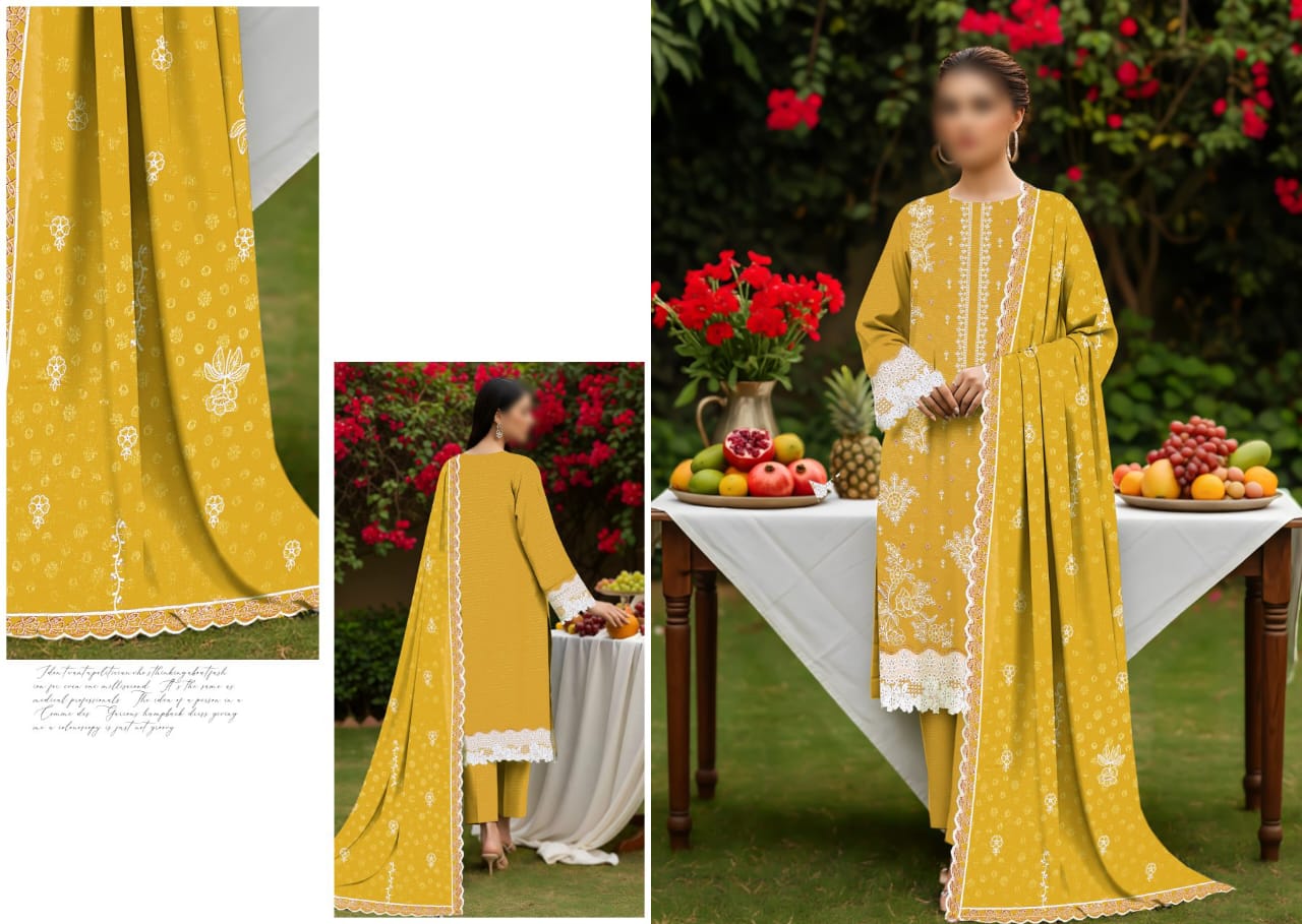 SINGHAR  3PC EMBROIDERED VISCOUSE (05A)