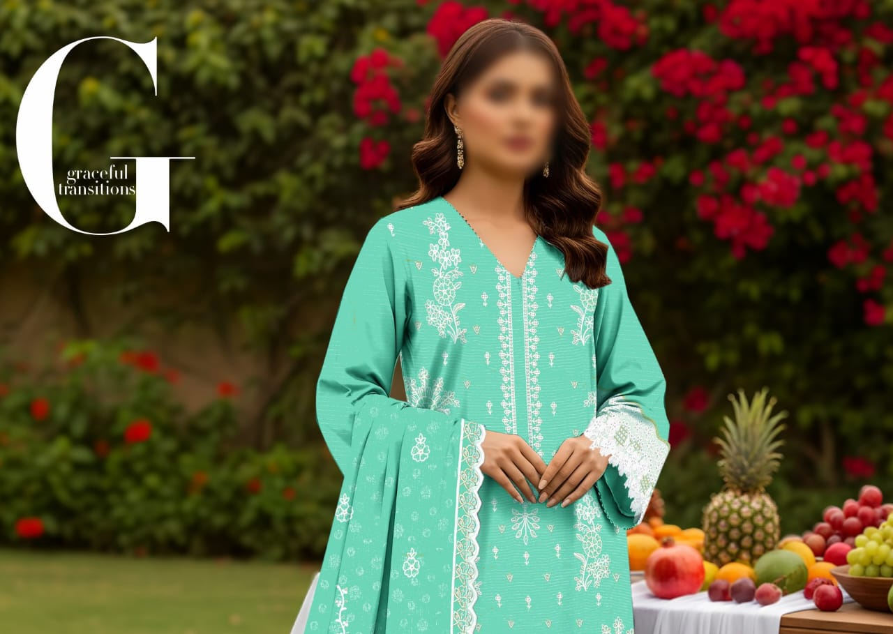 SINGHAR  3PC EMBROIDERED VISCOUSE (04A)