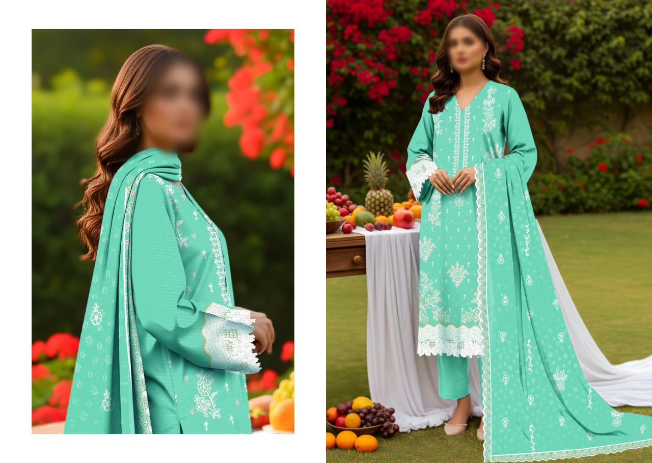 SINGHAR  3PC EMBROIDERED VISCOUSE (04A)