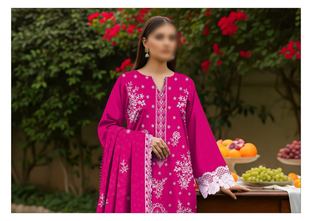 SINGHAR  3PC EMBROIDERED VISCOUSE (03A)