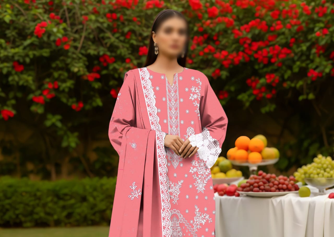 SINGHAR  3PC EMBROIDERED VISCOUSE (01A)