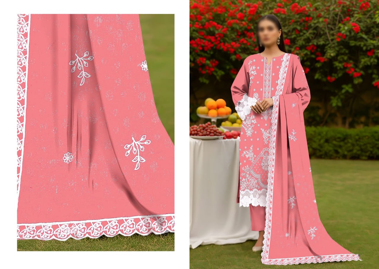 SINGHAR  3PC EMBROIDERED VISCOUSE (01A)