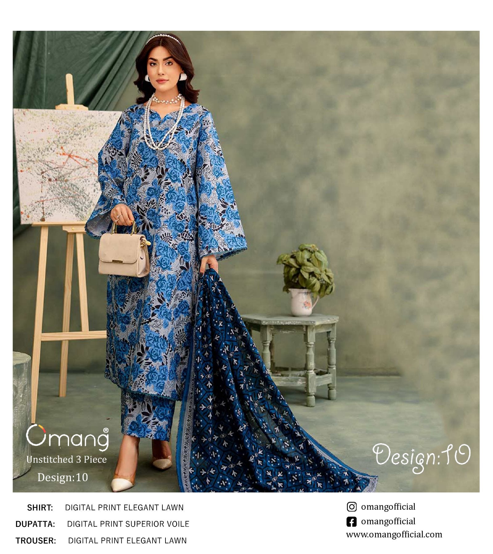 OMANG DIGITAL PRINT 3PC LAWN