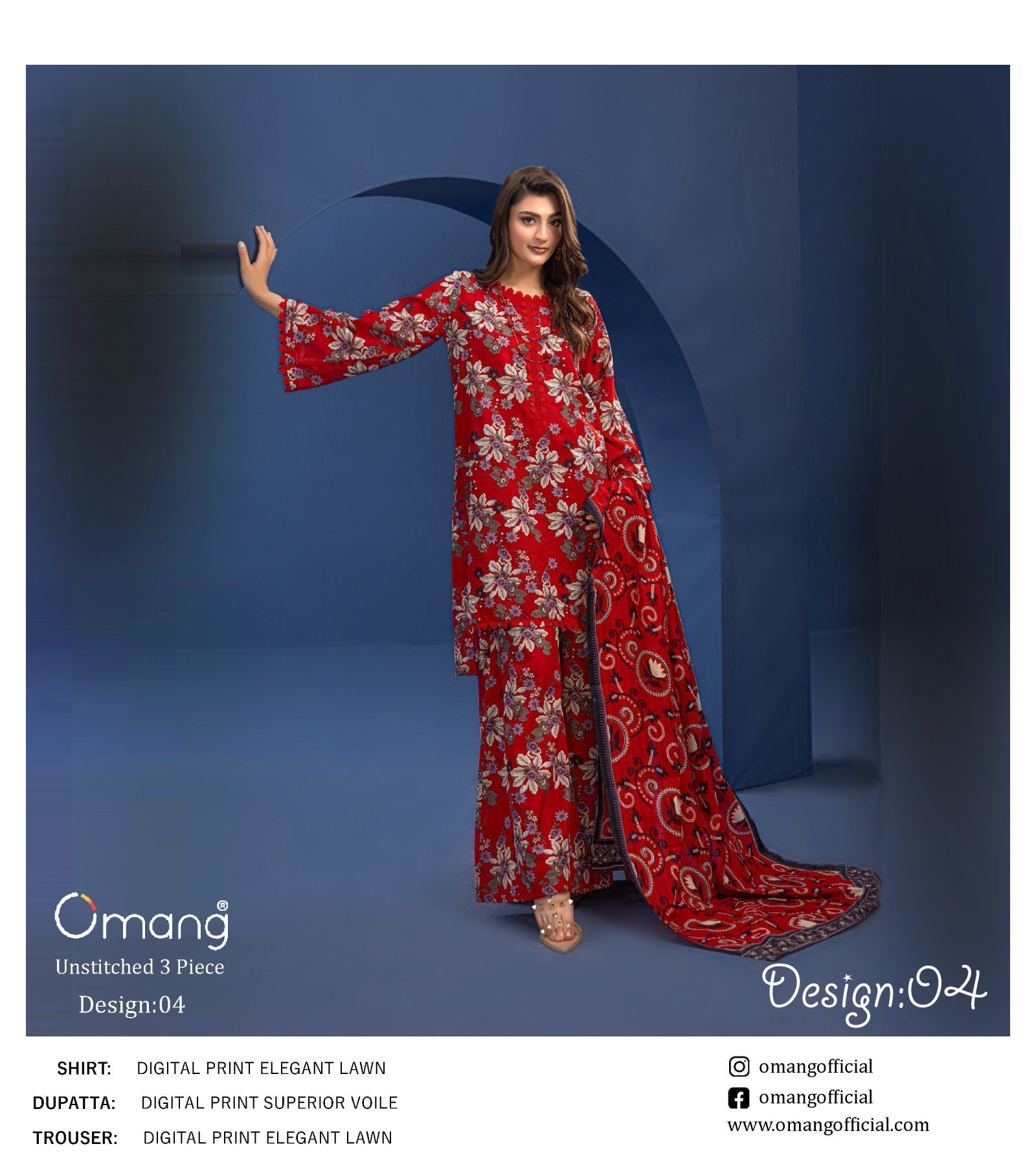 OMANG DIGITAL PRINT 3PC LAWN