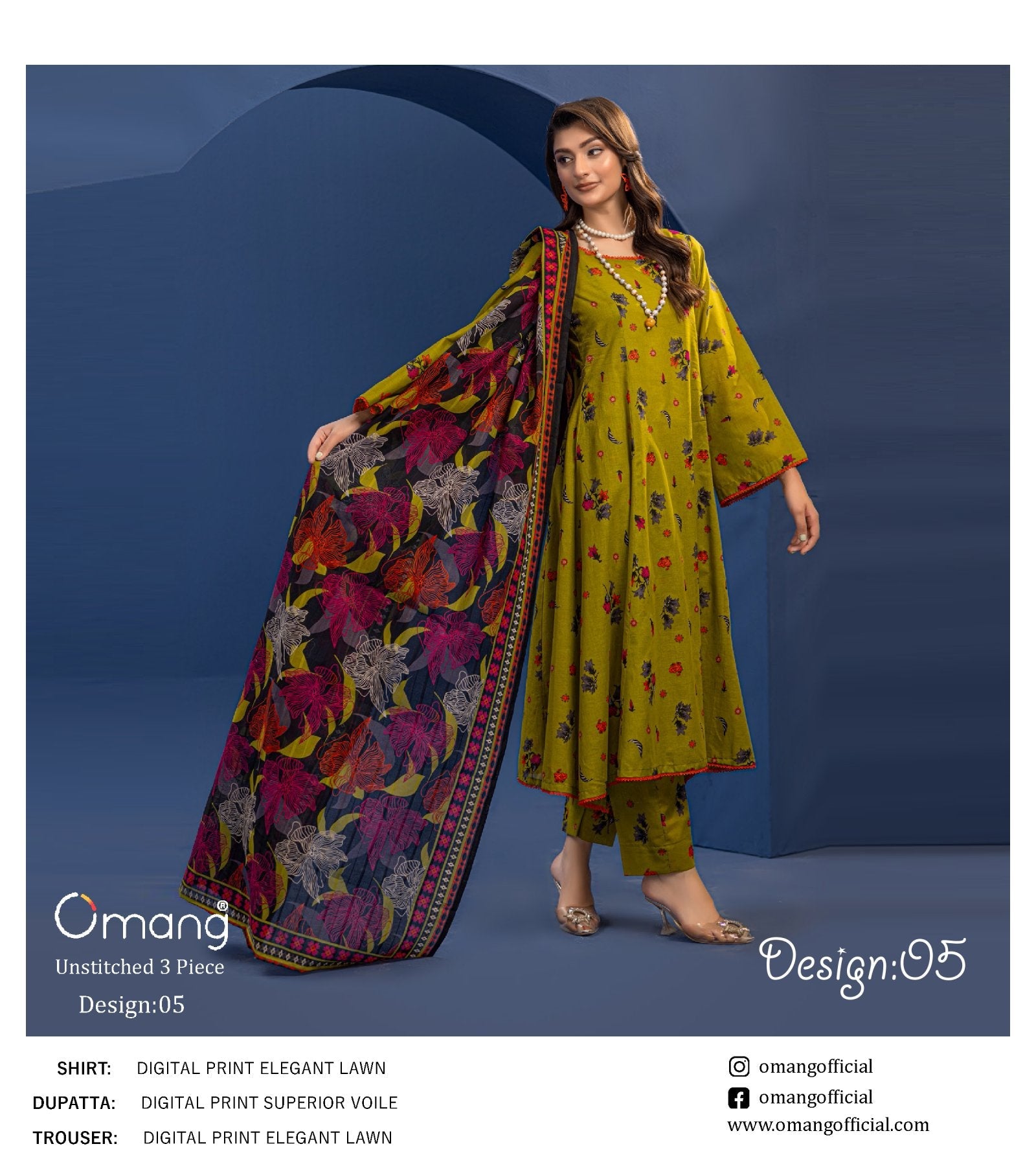 OMANG DIGITAL PRINT 3PC LAWN