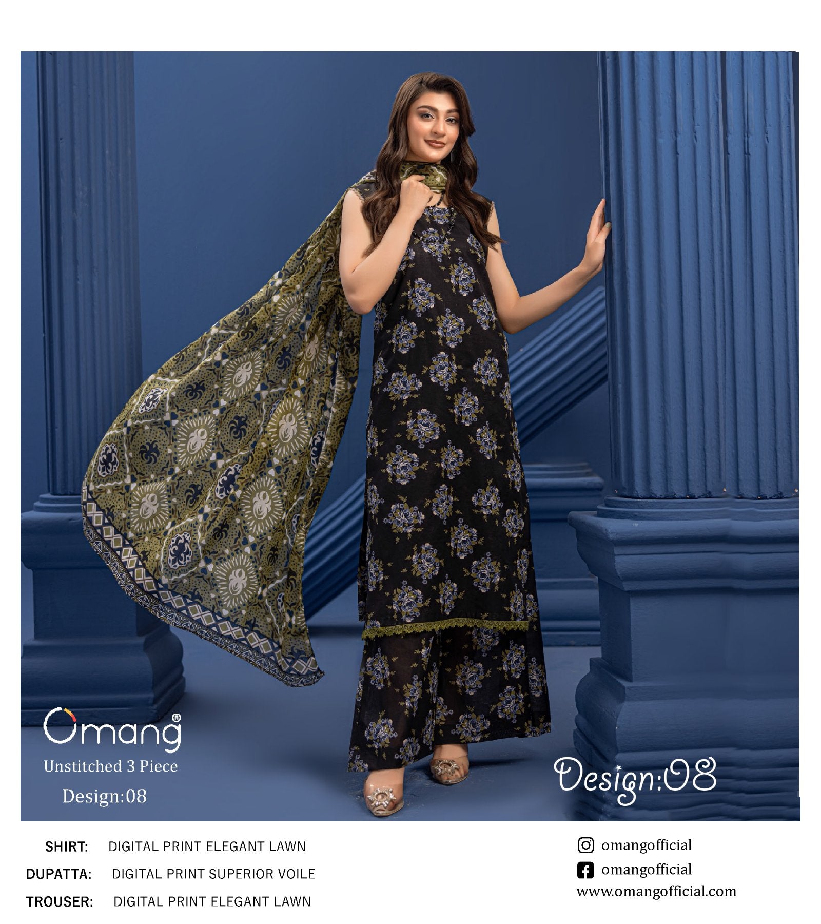 OMANG DIGITAL PRINT 3PC LAWN